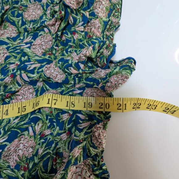 (XL) Max Studio Tie Front Blouse Floral - Picture 6 of 9